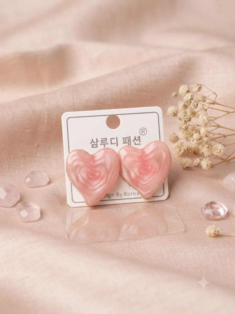 Melted Heart Western Korean Earring